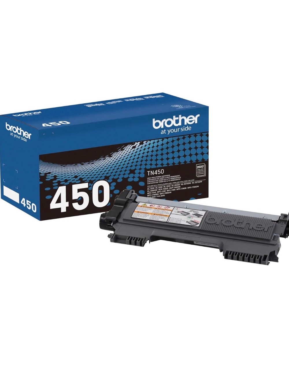 Brother TN450 Genuine Ink & Toner Blue and White Packaging